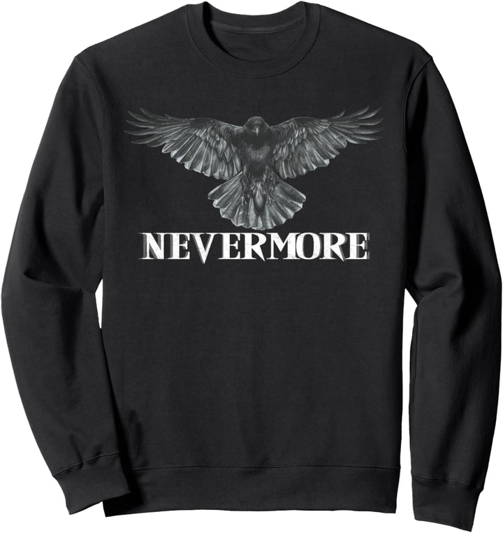 Rabe Nevermore Lyrik Halloween Edgar Allan Poe Sweatshirt