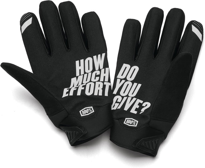 100% GUANTES Unisex Brisker Gloves M Handschuhe, schwarz (schwarz), M
