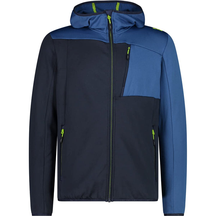CMP Herren Hoodie Jacke Fleecejacke Fleecepullover, black blue