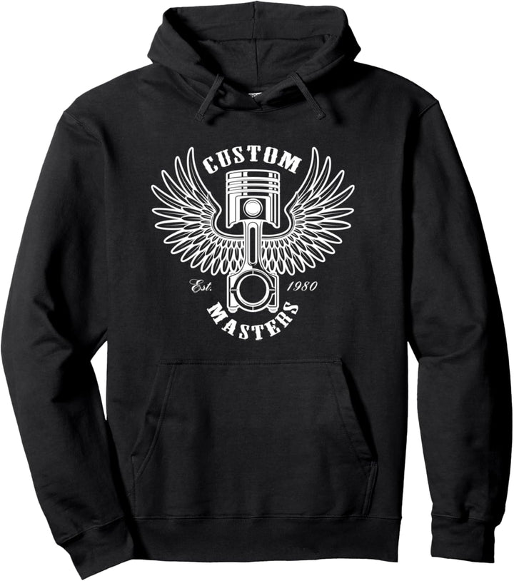 Old School Custom Masters Hot Rod Retro Vintage Pullover Hoodie