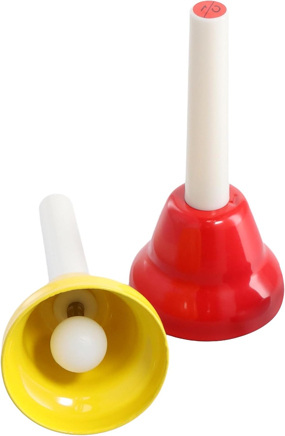 8 Stück Handglocken Set, 8 Note Diatonische Glocken Metall Hand Bell Musikglocken Bunte Hand Glocke