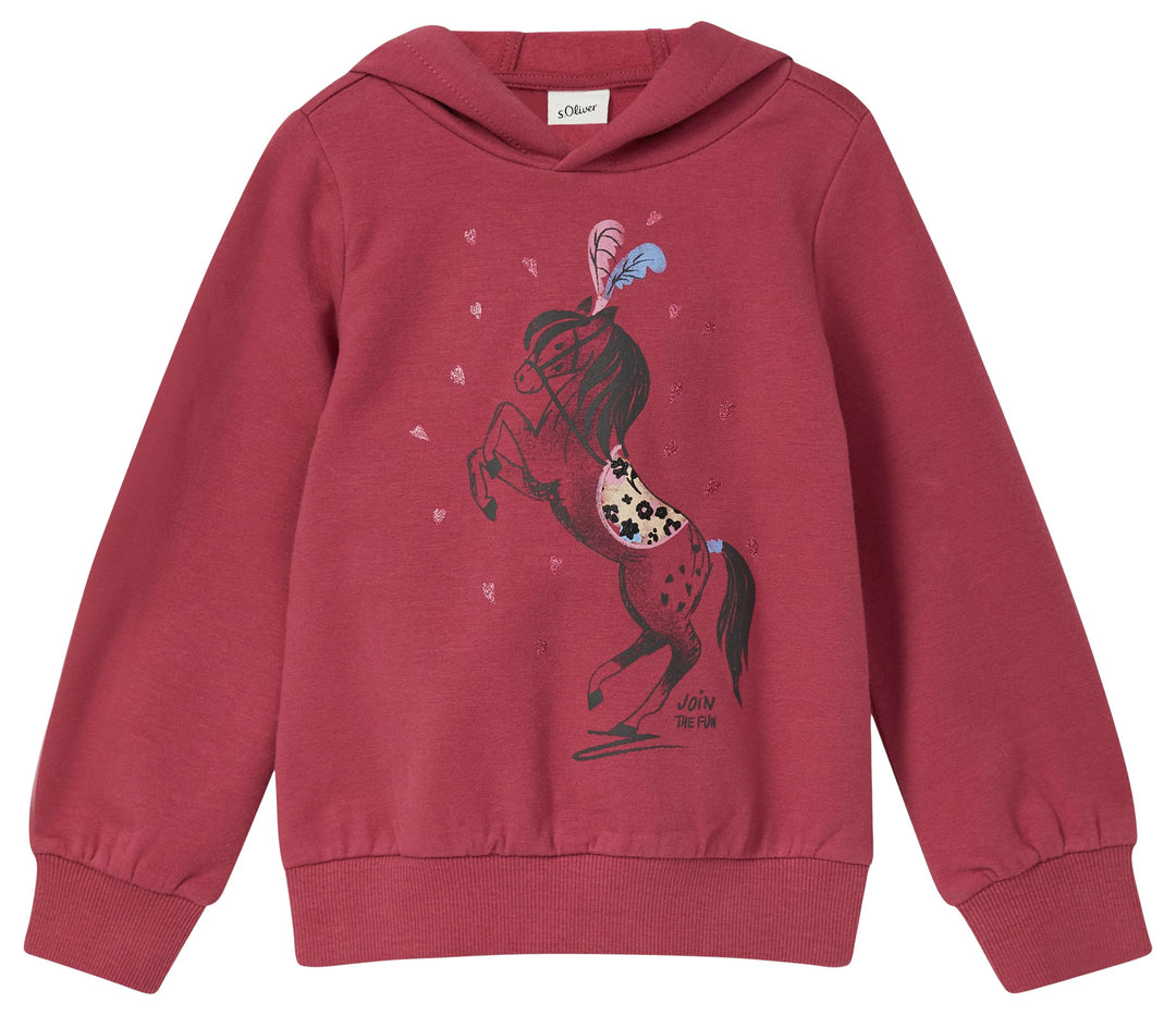 s.Oliver Mädchen 2169461 Sweatshirt mit Kapuze (1er Pack) 128-134 Grosse Grössen 4465, 128-134 Gro&#