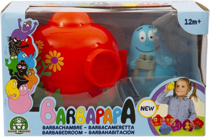 Giochi Preziosi Barbapapa Barpapapa BAP42400 Bart-Haus mit Blumenmalerei, aussen zu öffnende Tür und