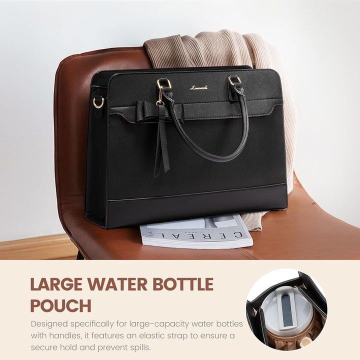 LOVEVOOK Handtasche Damen Gross, 17,3 Zoll Laptoptasche Arbeitstasche Elegant Uni Tasche Schultasche