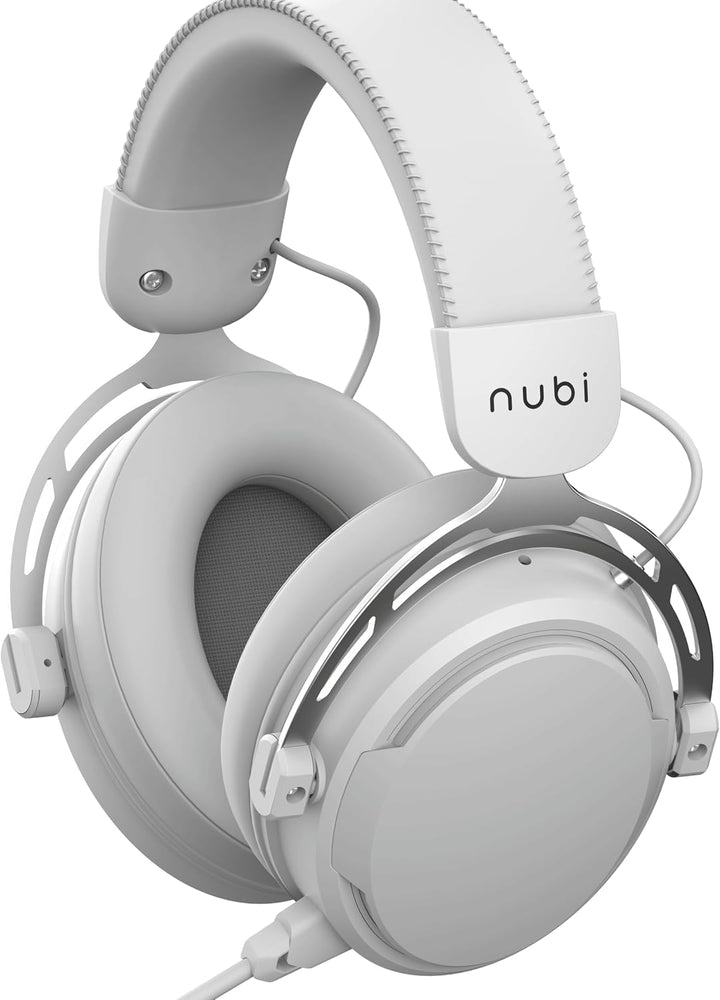 Nubi NH1 White - Kabelgebundenes Gaming-USB-C-Headset mit Mikrofon