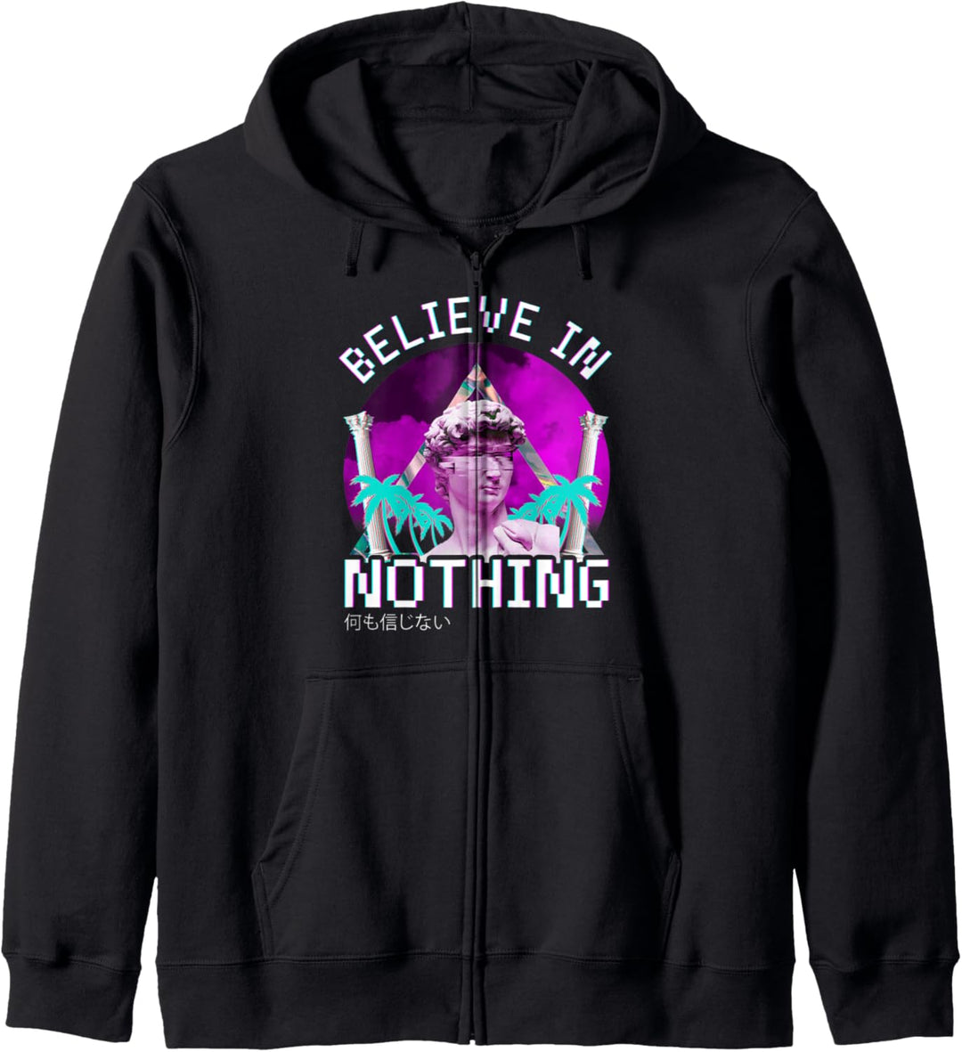An nichts glauben - Aesthetic Vaporwave Streetwear Kapuzenjacke