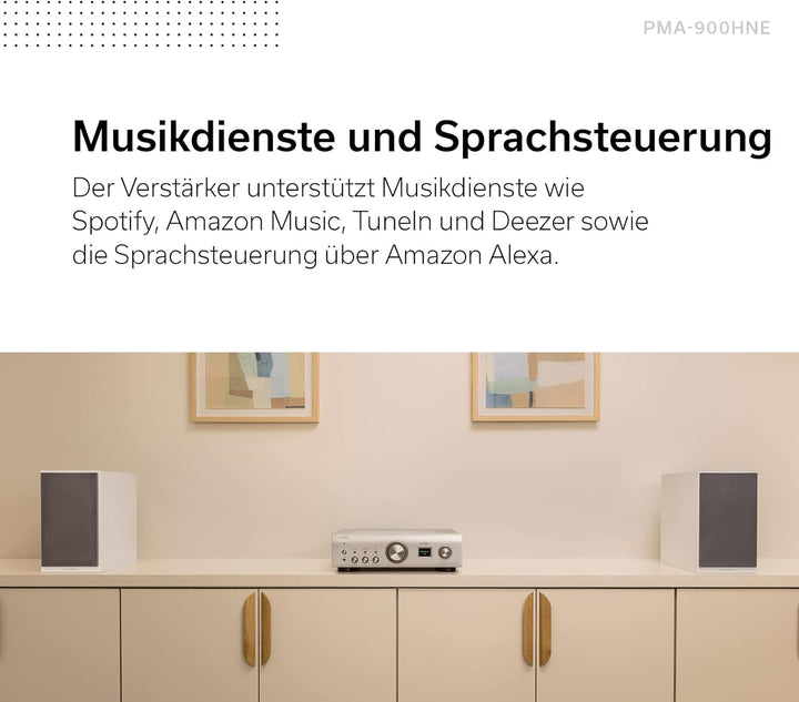 Denon PMA-900HNE HiFi Verstärker, Stereo Verstärker Mit HEOS Built-in, 2x85W, Eingebauter Phono-Vorv