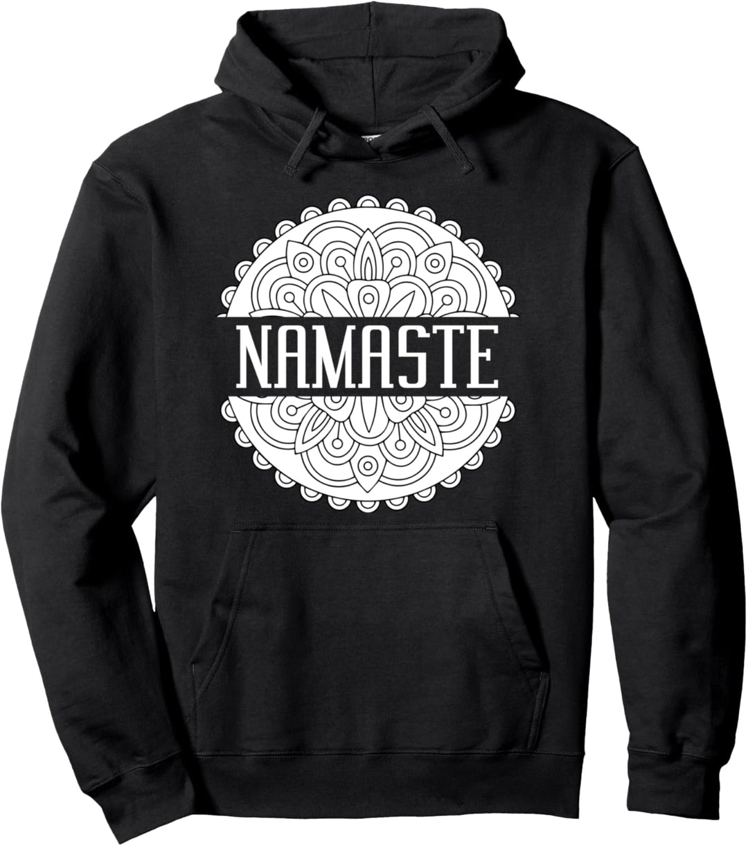 Namaste Symbol - Namaste Lotus - Yoga Lover Pullover Hoodie