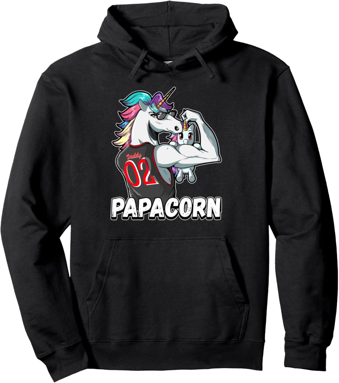 Vater Tochter Einhorn Papa Papacorn Pullover Hoodie
