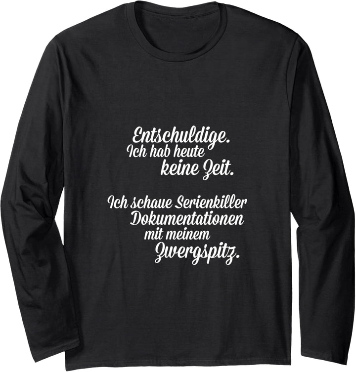 Ich schau Dokus mit meinem Zwergspitz Langarmshirt
