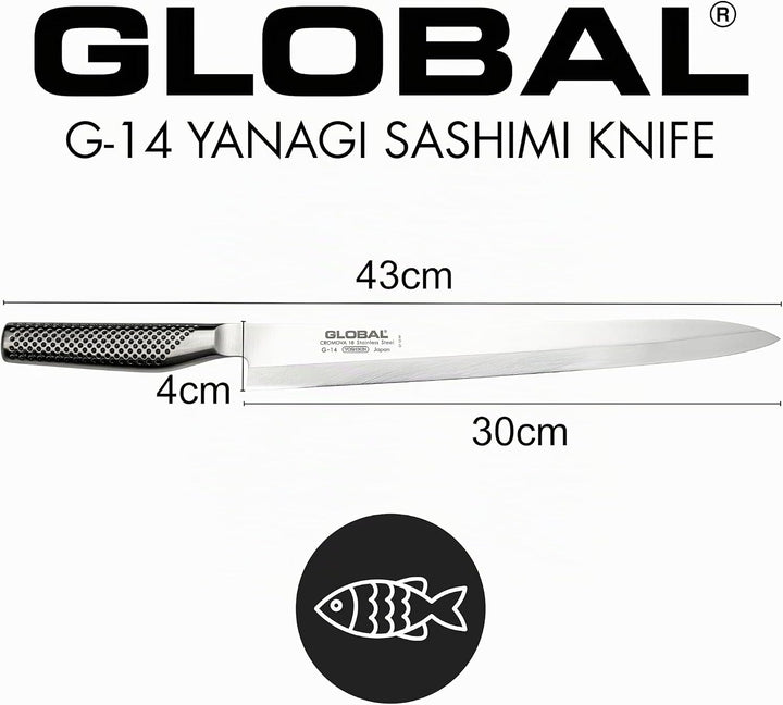 Global G-14 Fischmesser Yanagi-Sashimi-Schliff 30 cm