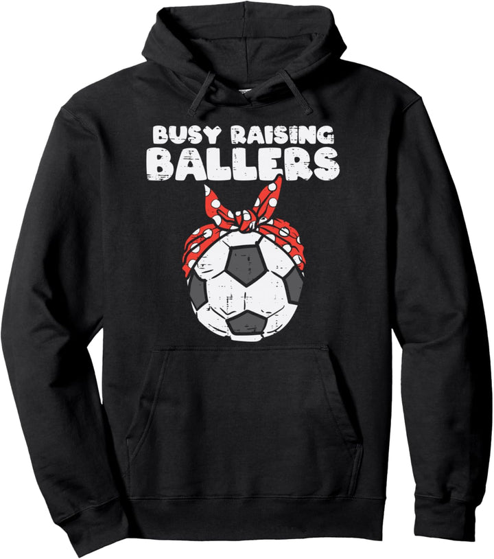 Busy Raising Ballers Fussball-Bandana, gepunktet Pullover Hoodie
