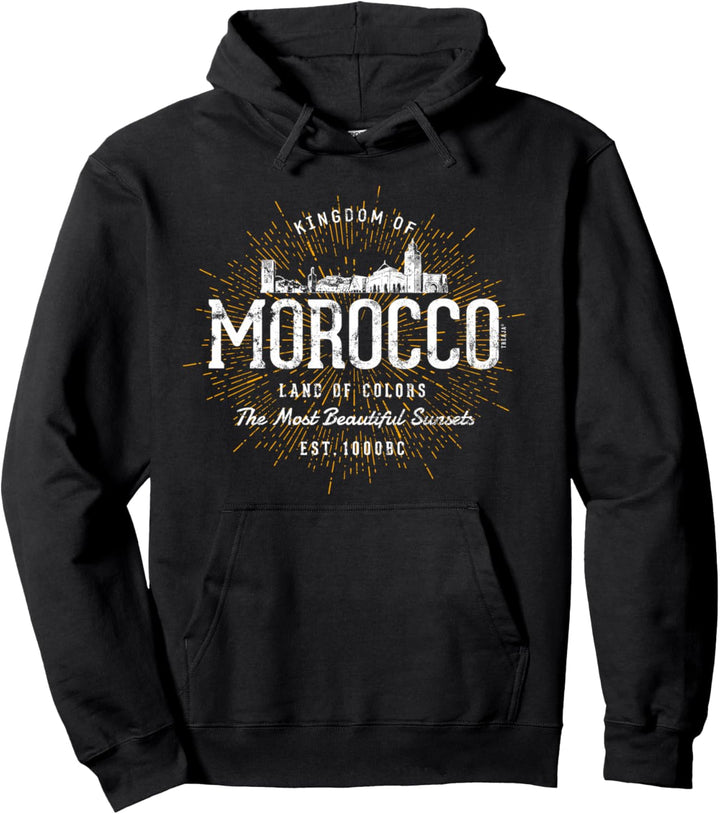 Vintage Stil Retro Marokko Pullover Hoodie