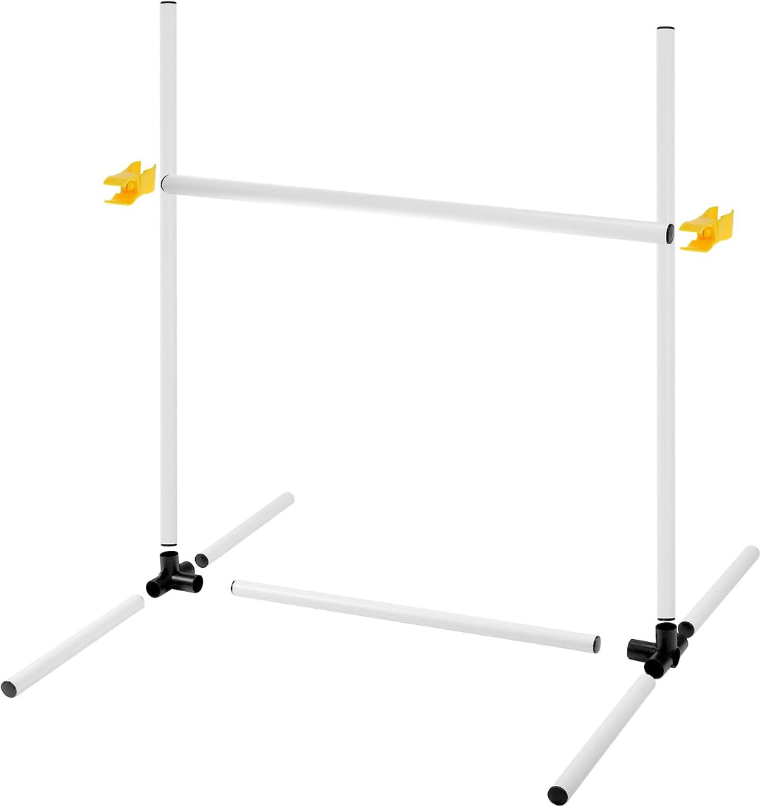 QWORK® 4 x Agility Hürdenset für Hundetraining, Höhenverstellbare Kunststoffhürden