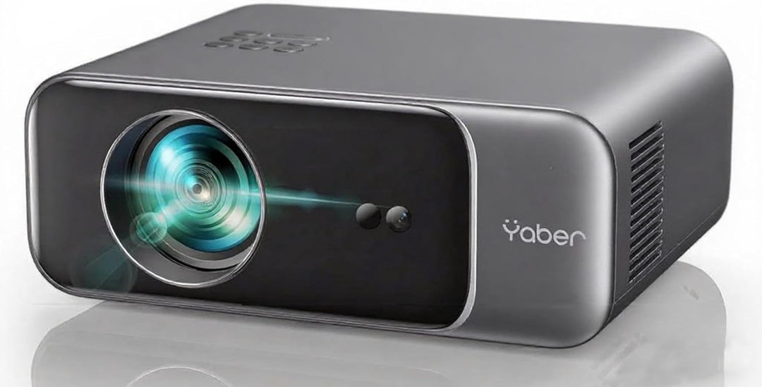[Autofokus/Trapezkorrektur] Beamer, Full HD 1080P WiFi6 Bluetooth Beamer Heimkino 4K Video Unterstüt