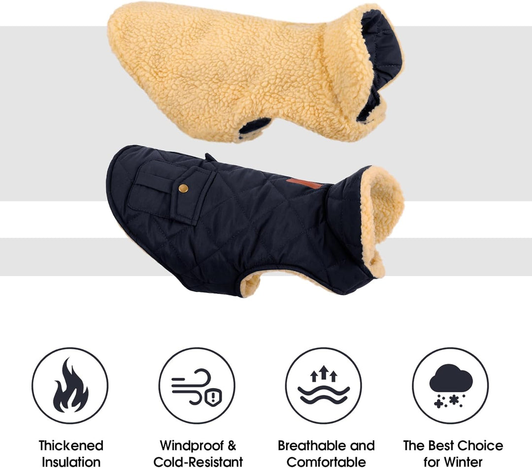 CITÉTOILE Wintermantel Hundemantel, Warme Winterjacken mit Fleece für Hunde,Hundejacke Hundekleidung