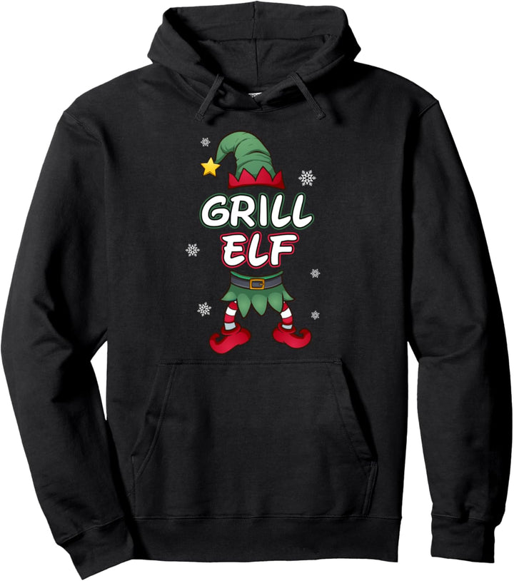 Grill Elf Weihnachtsoutfit Partnerlook Geschenk Weihnachten Pullover Hoodie