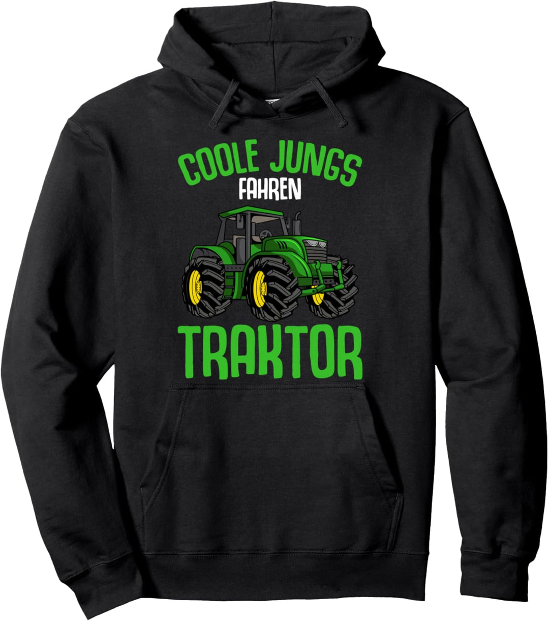 Coole Jungs fahren Traktor Trecker Jungen Kinder Pullover Hoodie