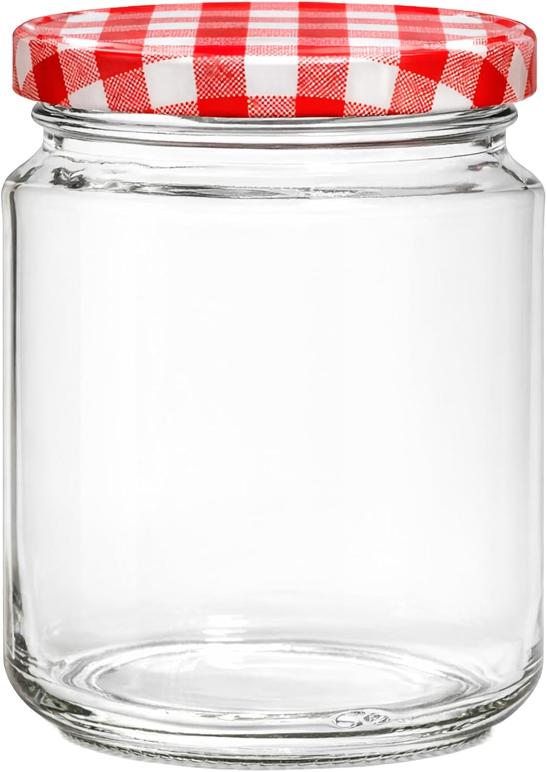 Vitrea 50x Marmeladengläser 275 ml - mit Deckel Rot Kariert TO 66 - Einmachgläser zum befüllen mit S