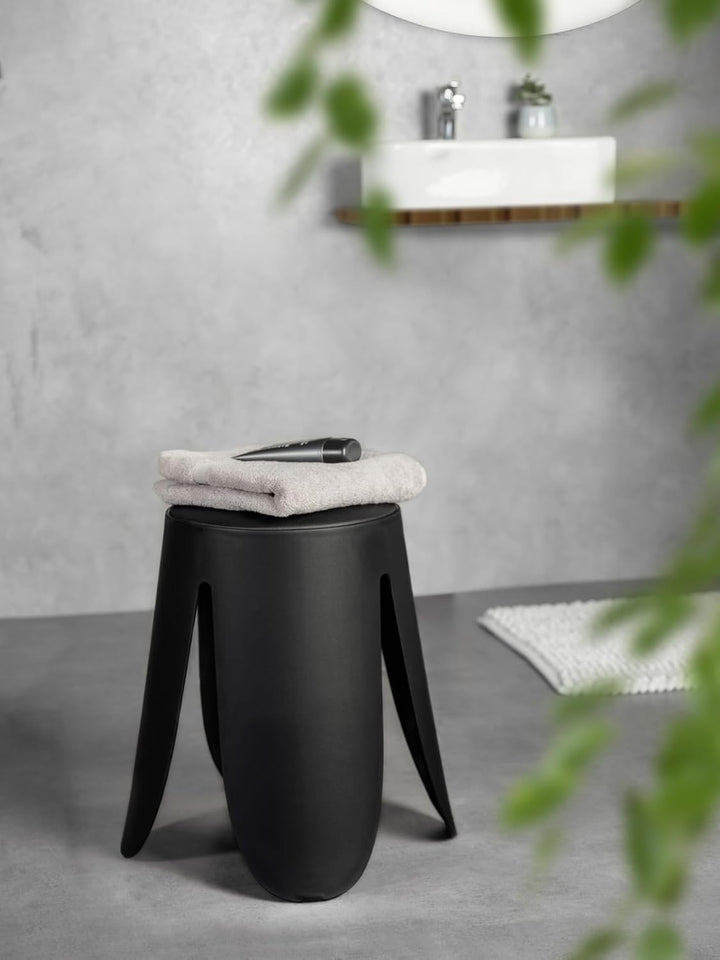 WENKO Badhocker Mod. Comiso, belastbar bis 180 kg, mit gepolsterter Sitzfläche und rutschsicheren Fü