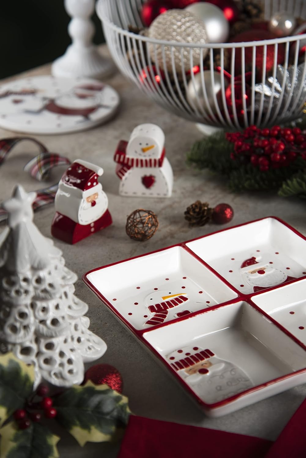 Excelsa Snowman Salz- und Pfefferstreuer-Set, Keramik