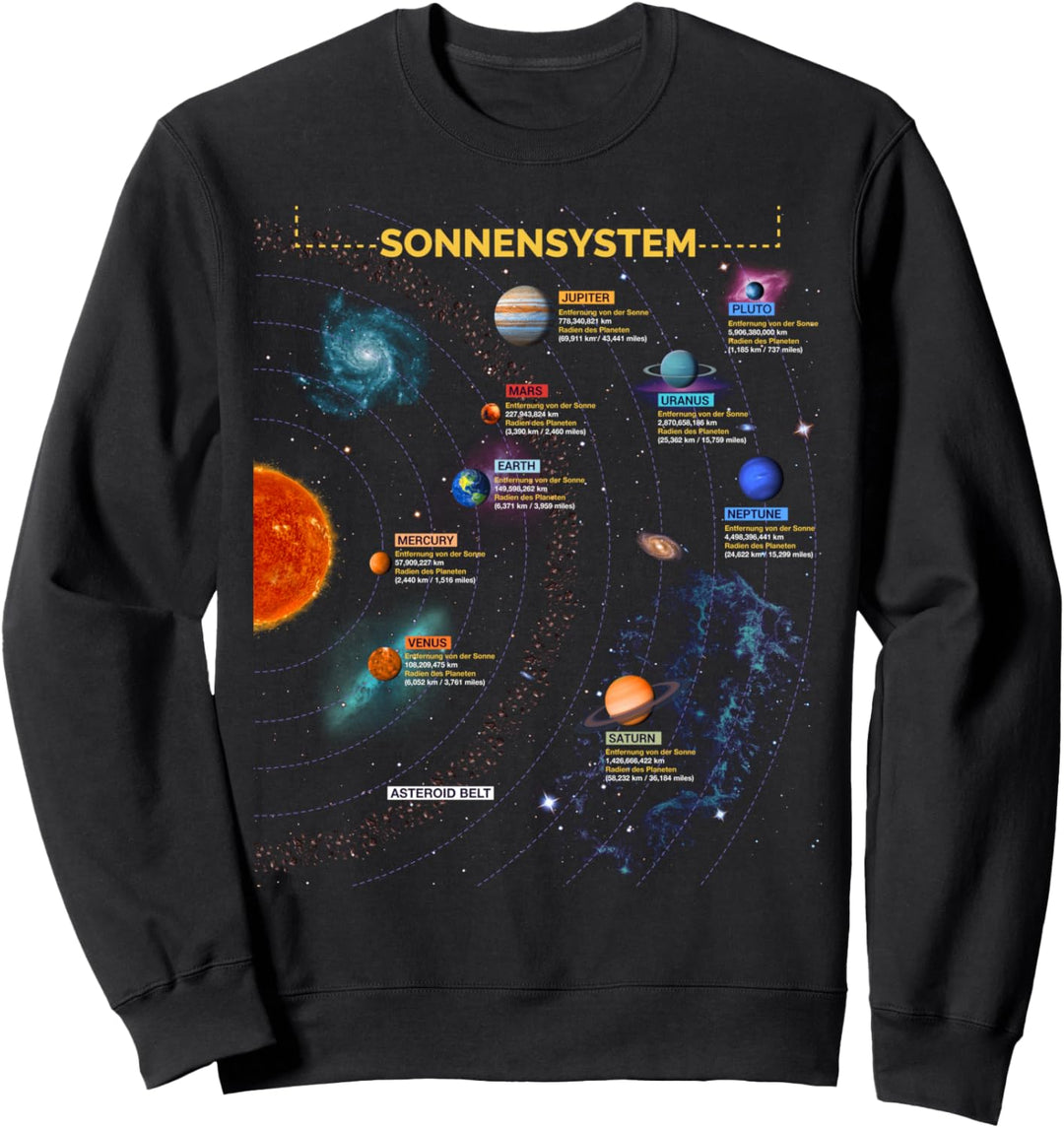 Sonnensystem T Shirt - Super Geschenk für Space Geeks Sweatshirt