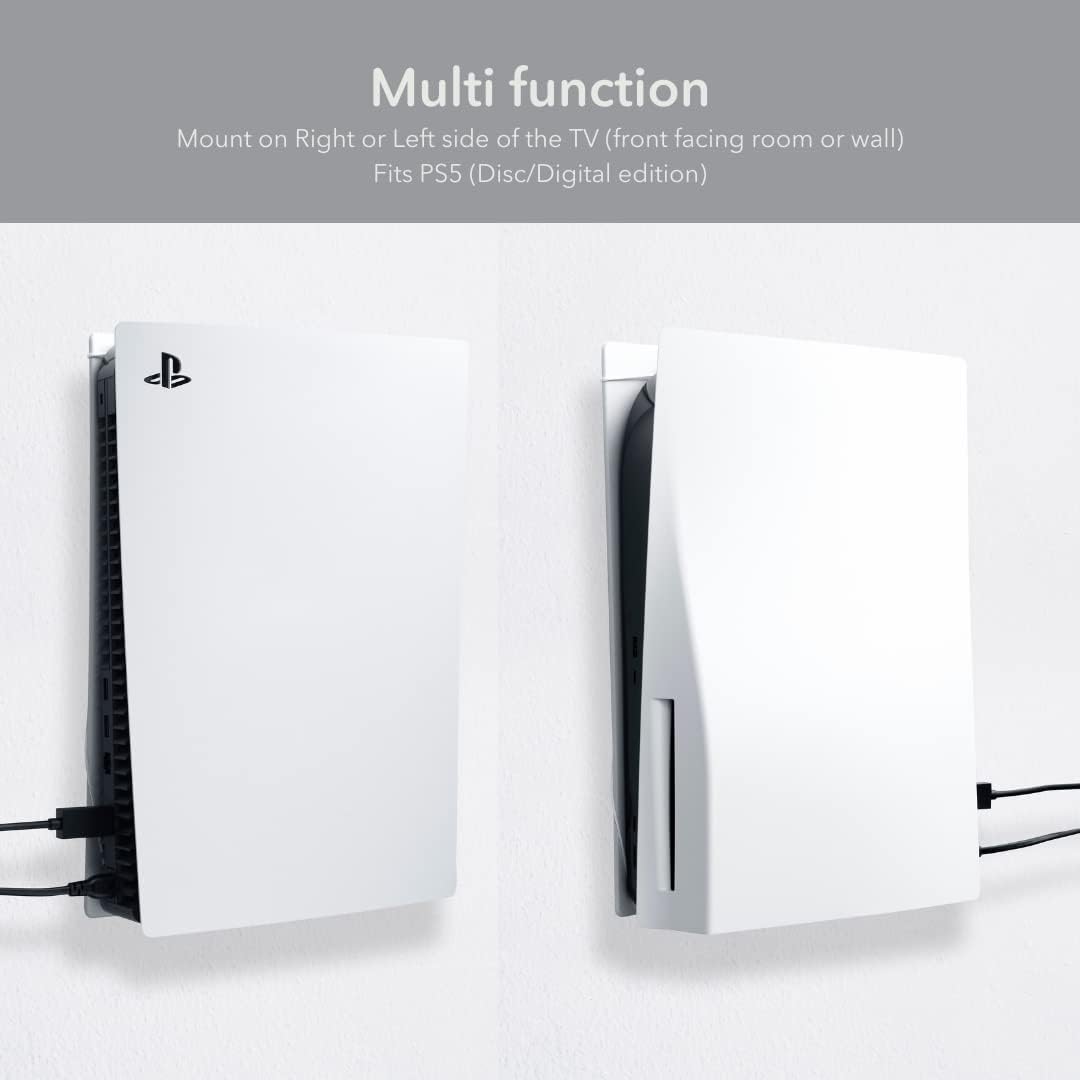 PS5 Wall Mount by FLOATING GRIP - White