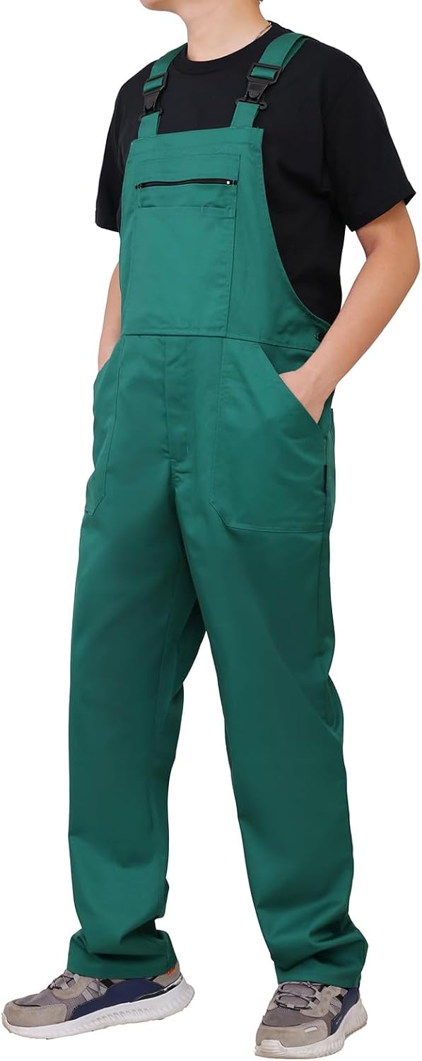 WORK IDEA Arbeits-Latzhose für Männer Multi Pocket Technology Herren Arbeitslatzhose M Grün, M Grün