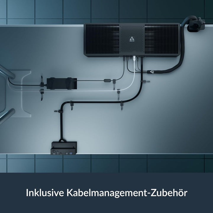 ARCTIC Senza 5700G Pro - Passiv gekühlter, lautloser PC zur Montage unter dem Tisch, Windows 11 Pro,