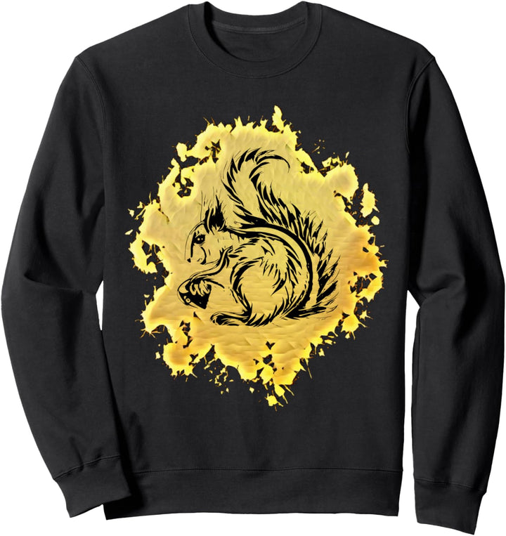 Eichhörnchen Streifenhörnchen Motiv buntes Nagetiere Design Sweatshirt