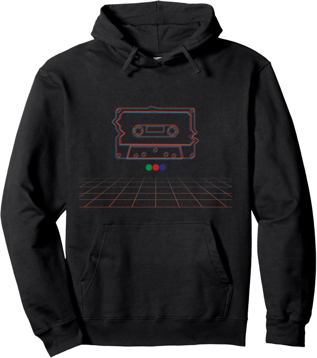 80er-Retrowellen-Synthwave-Kassetten-Bandstörung Ästhetik Pullover Hoodie