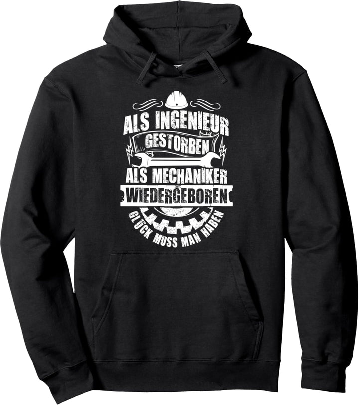 Glücklicher Ingenieur - Lustiges Mechaniker Pullover Hoodie