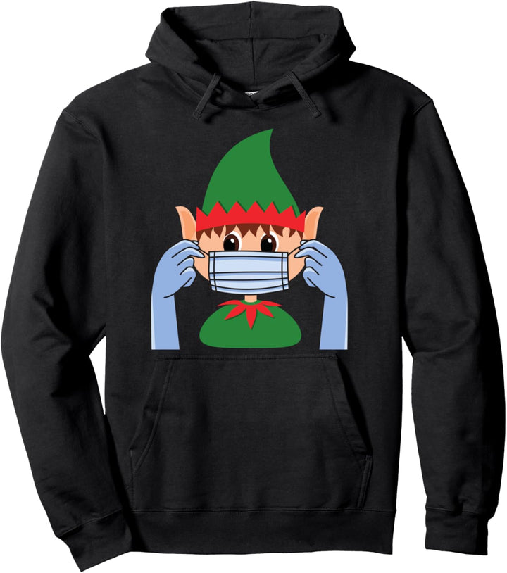 Weihnachtself Mit Maske Weihnachten 2020 Elfe Wichtel X-Mas Pullover Hoodie
