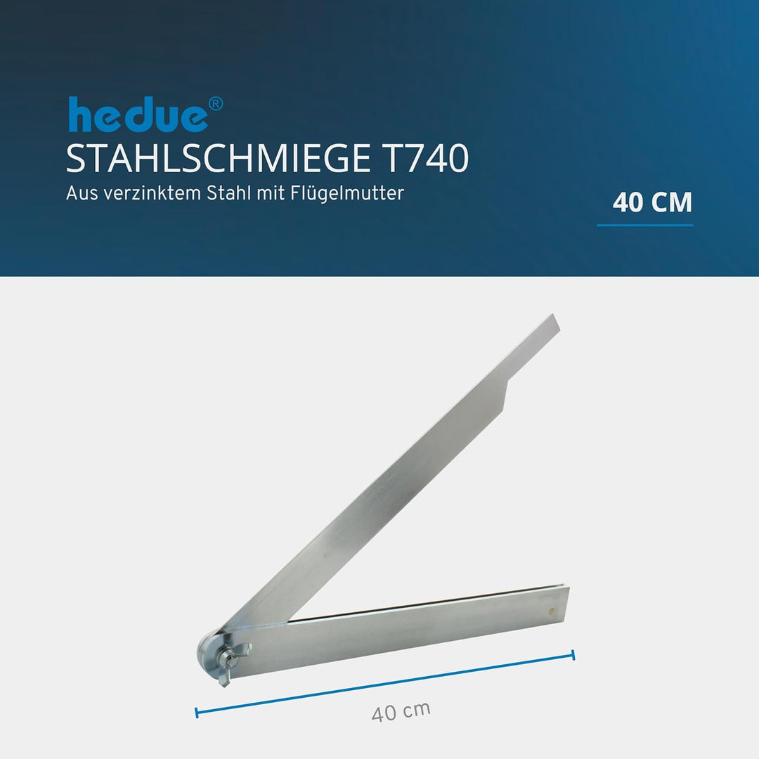 hedue Stahlschmiege, 40 cm, 1 Stück, T740, 40 cm