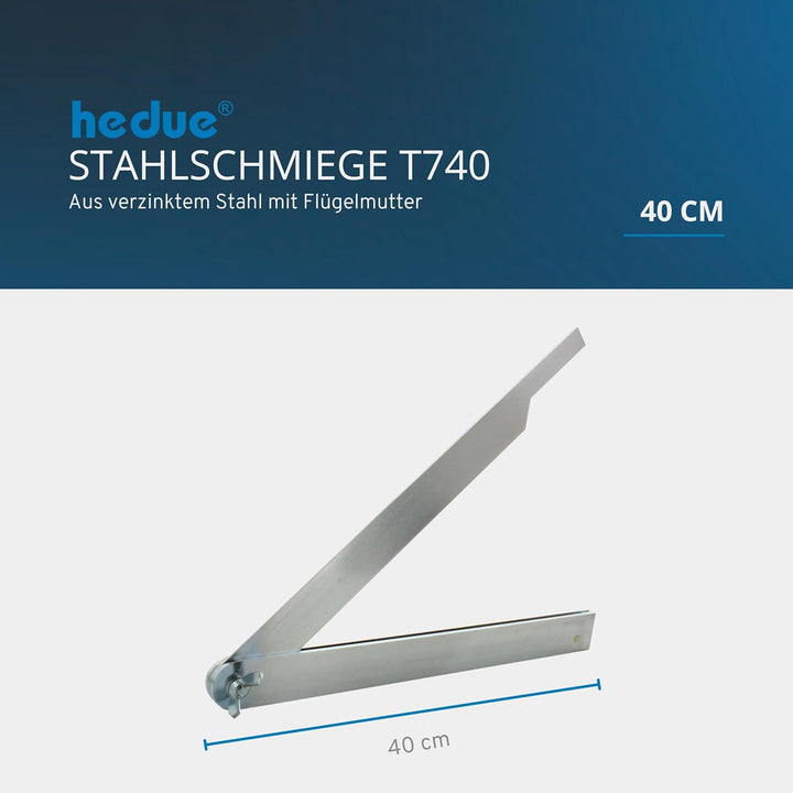 hedue Stahlschmiege, 40 cm, 1 Stück, T740, 40 cm