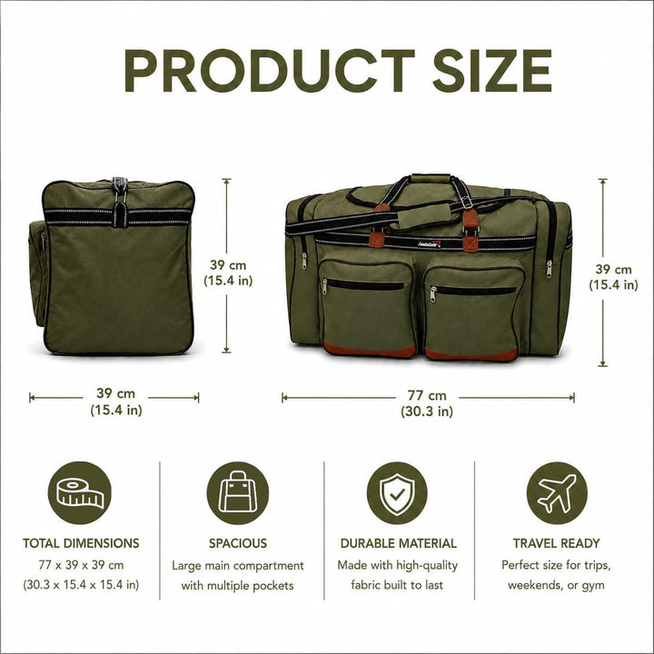 Foolsgold Extra grosse 120L Reisetasche Holdall Tasche Grün, Grün