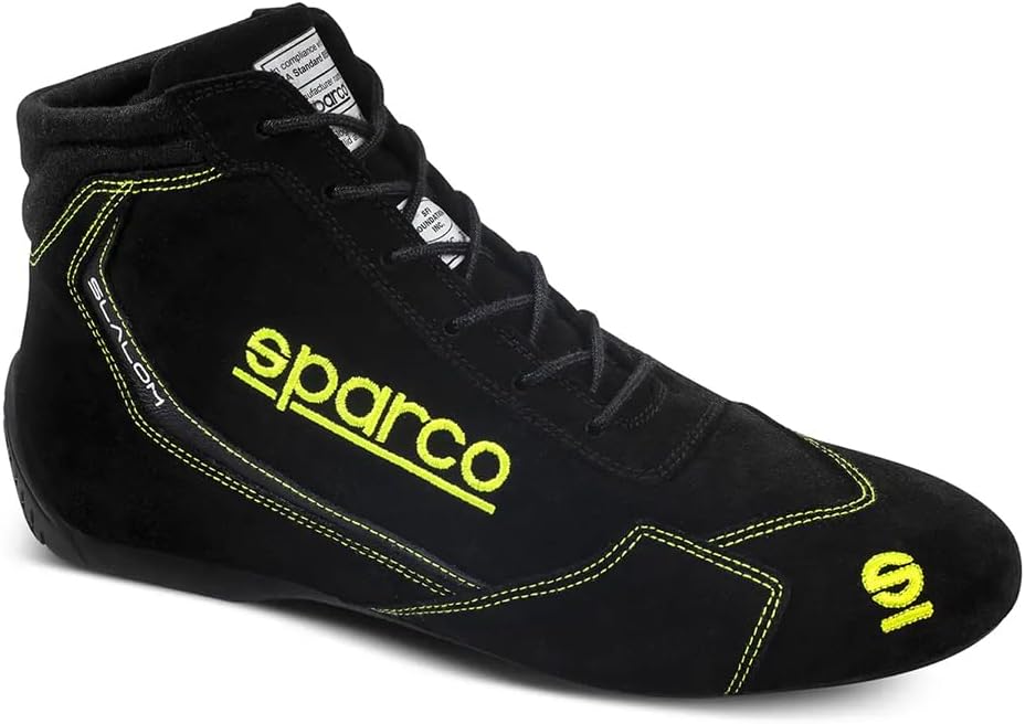 Sparco Unisex Slalom 2022 Stiefel, , Schwarz/Gelb Bootsschuh, Standard, Grösse 45 EU