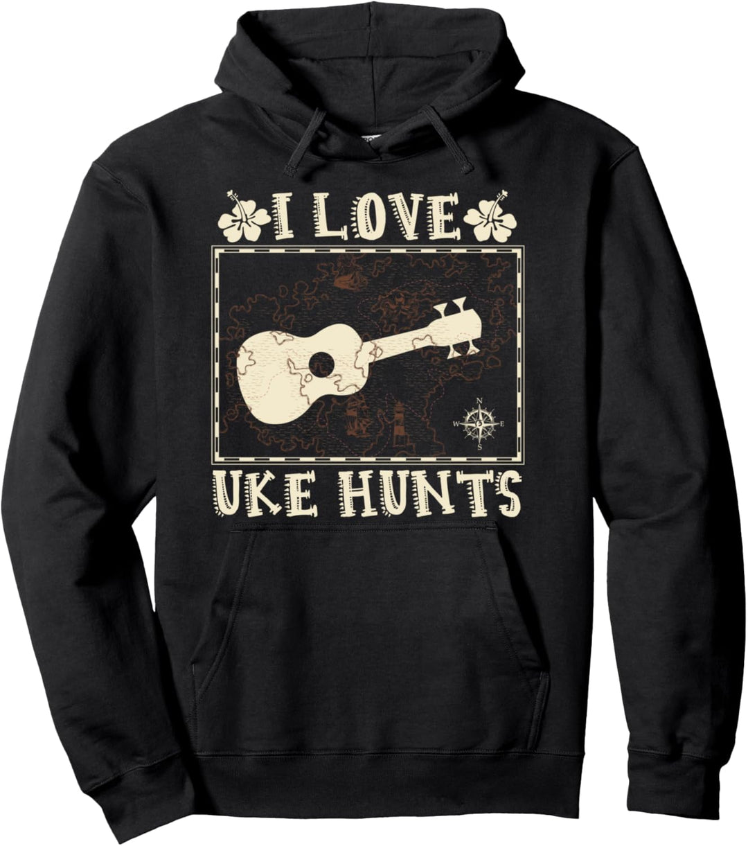 Musikinstrument Gitarrist Musik Akustik Uke Musikalisch Pullover Hoodie
