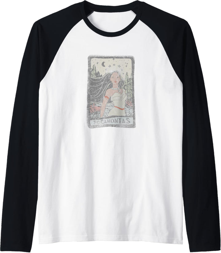 Disney Pocahontas Vintage Portrait Style Raglan
