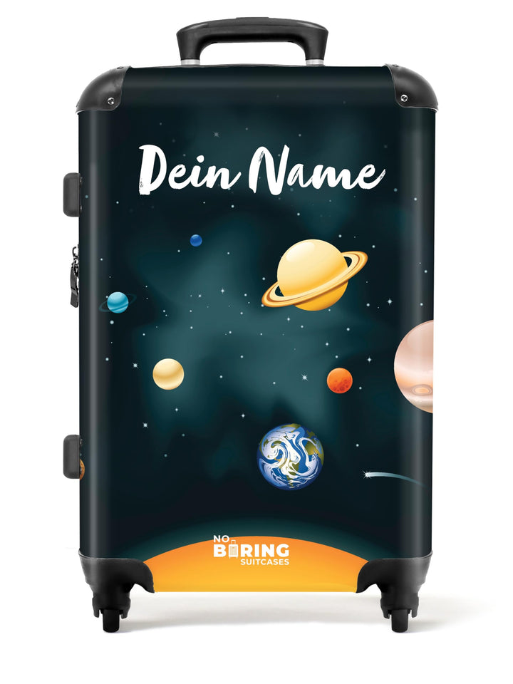 NoBoringSuitcases.com® Kinderkoffer Jungen, 67 cm - 72 L - Reisekoffer mit Rollen Gross - Hartschale