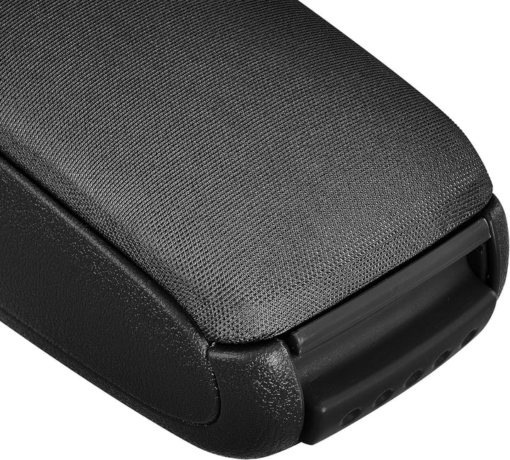 Mittelarmlehne Armauflage mit Staufach gepolstert Textil schwarz