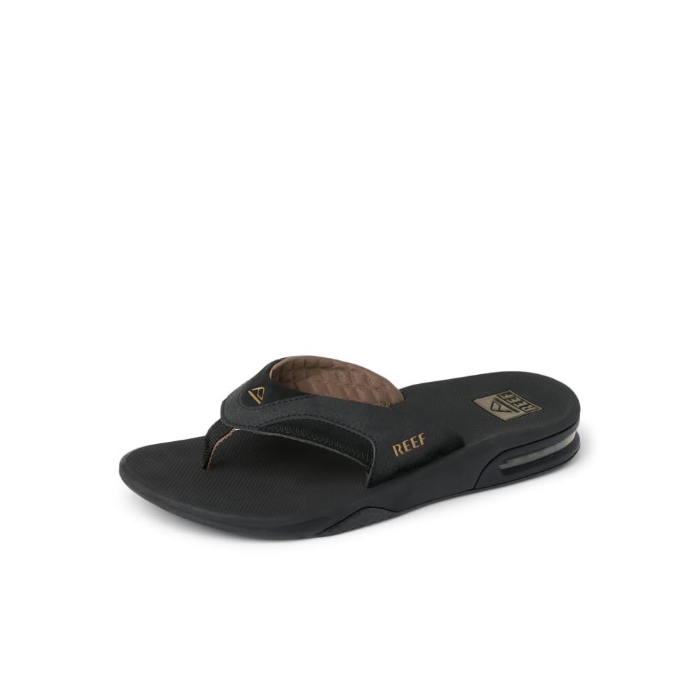 Reef Herren Fanning Flipflop 46 EU Black And Tan, 46 EU Black And Tan