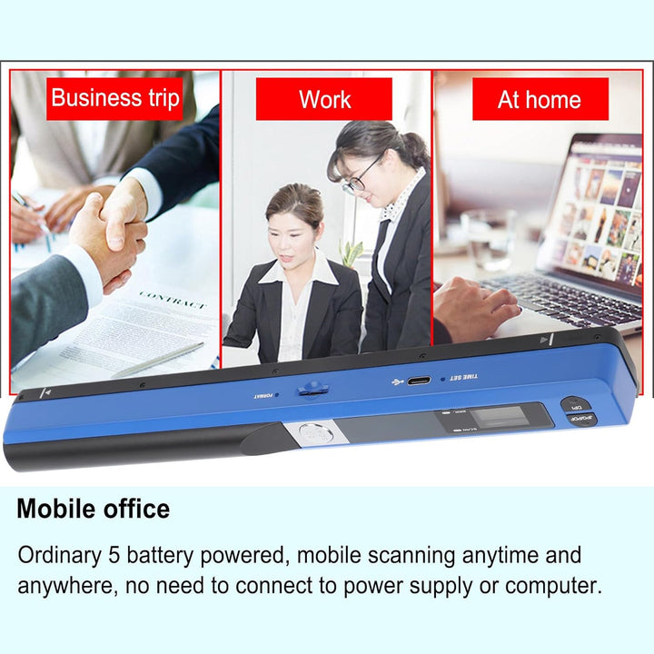 Tragbarer Dokumentenscanner, Handheld 900DPI -Foto -Scanner für A4 Dokumente, Bilder, Seiten, Texte,