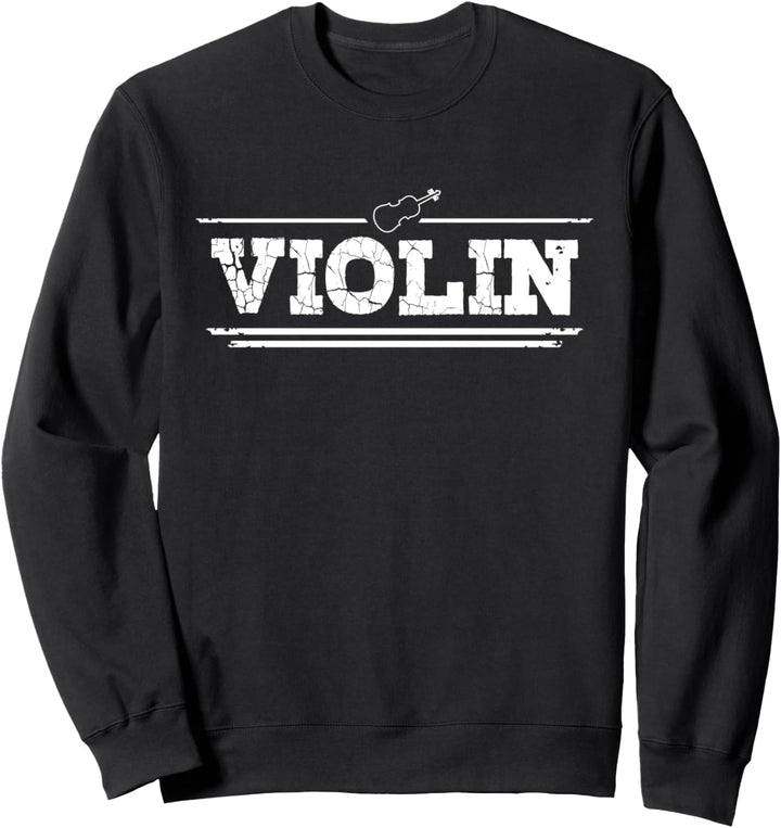 Distressed Look Violine Geschenk für Violinisten Sweatshirt