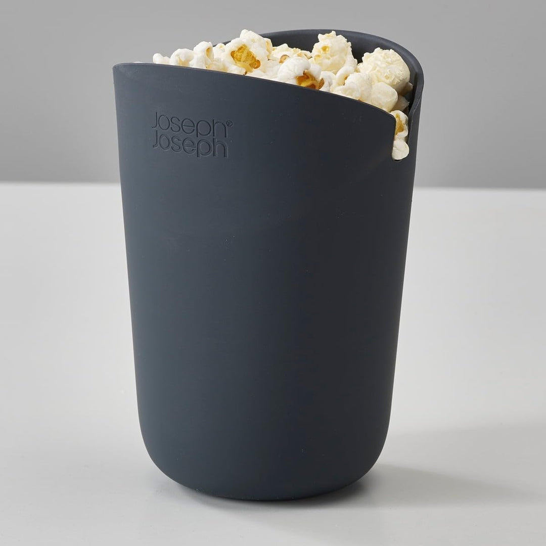Joseph Joseph M-Cuisine – Set mit 2 Silikon-Mikrowellen-Popcornkegeln – Orange/Grau 2-teilig, Einzel