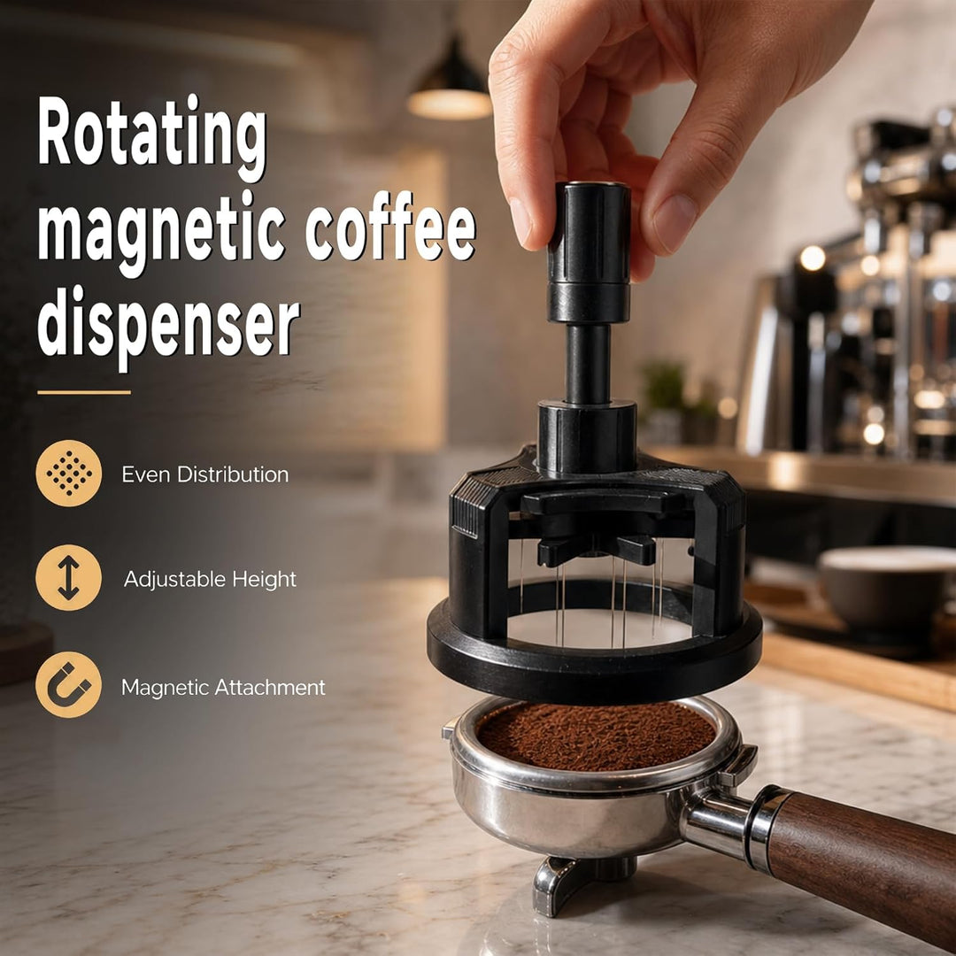 Normcore V4.1 Gefederter Espresso Tamper mit Nadel &amp; Leveler, 58mm Espresso-Verteilungswerkzeug Eins