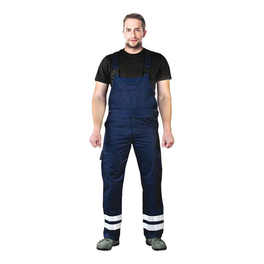 Leber &amp; Hollman Herren Arbeits-Latzhose LH-Bister B, 65% Polyester 35% Baumwolle 270 g/m2, Taschen f