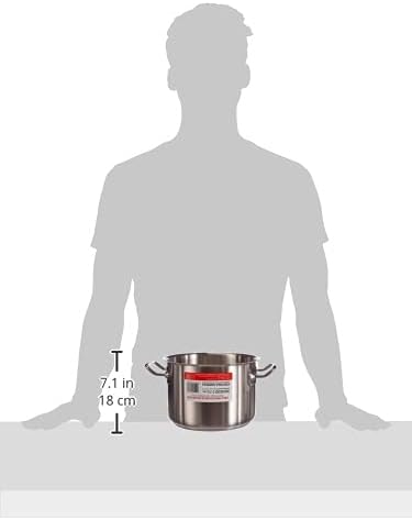 Agnelli Casserole haute en acier inoxydable 18/10 pour feux à induction 20 cm, 20 cm