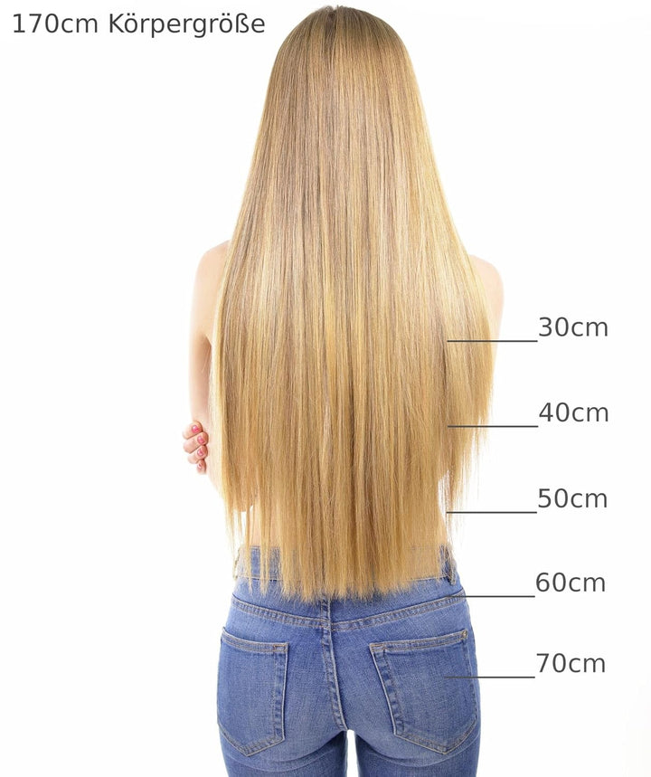 hair2heart Premium Mini Tape Extensions Echthaar - 12 Tapes 40cm 2/0 schwarz 40cm 12 Strähnen #1 Sch