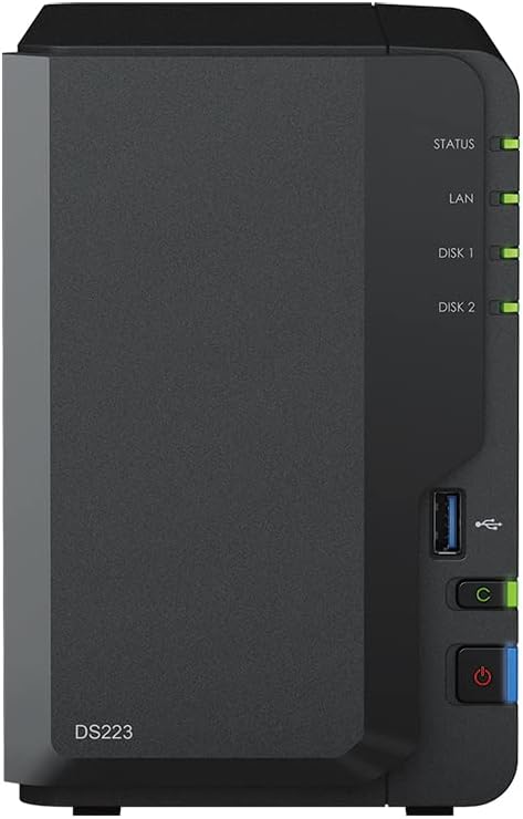SYNOLOGY DS223 2 GB NAS 36 TB (2 x 18 TB) HAT5310, montiert und getestet mit SE DSM installiert